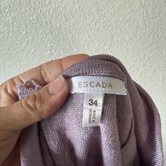 Escada Wool/Cashmere/Silk Blend Knit Short Sleeve Sweater Size US 4 - Picture 3 of 6